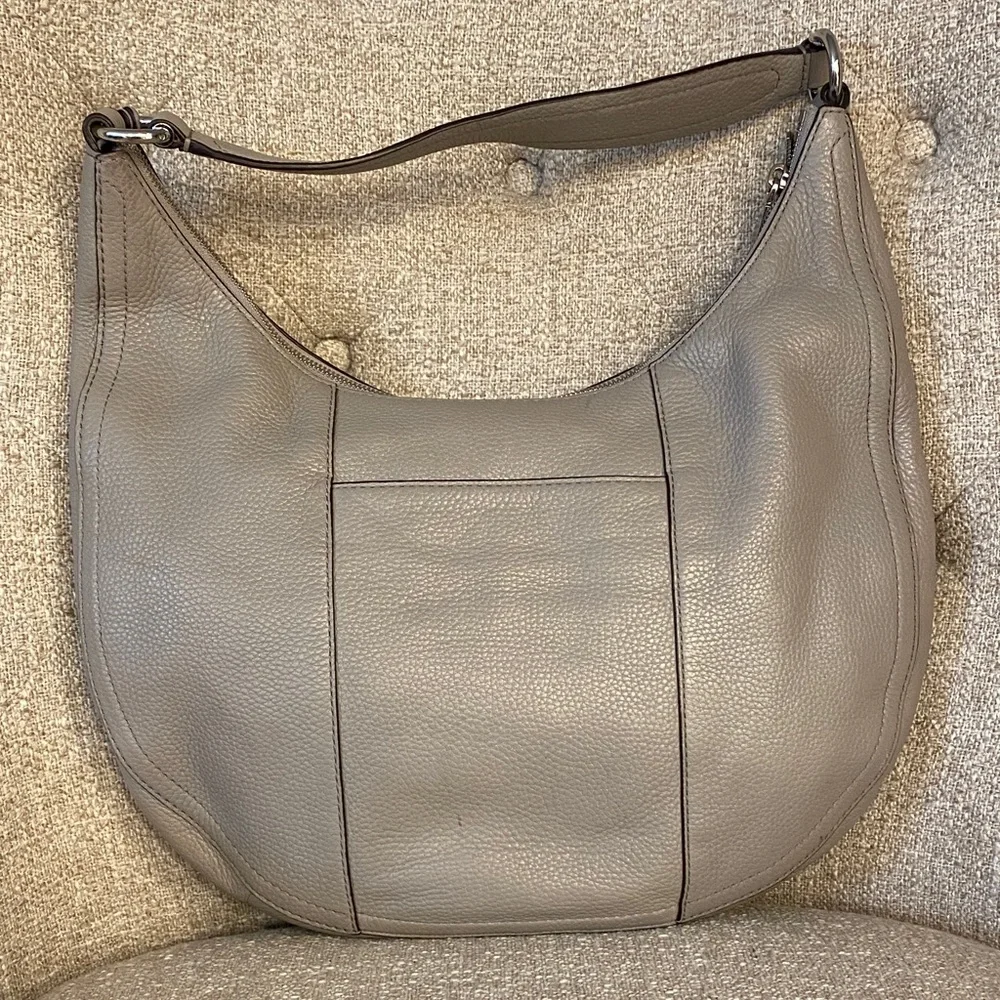 Michael Kors Gray Leather Hobo Bag